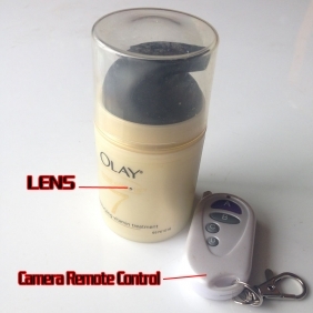 32GB Motion Detection Spy Camera/Classic Moisturizer Bottle Hidden Camcorder FOR MEN'S USE only